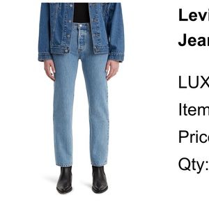 Levi’s 501 High Waist Straight Leg jeans (luxor indigo)